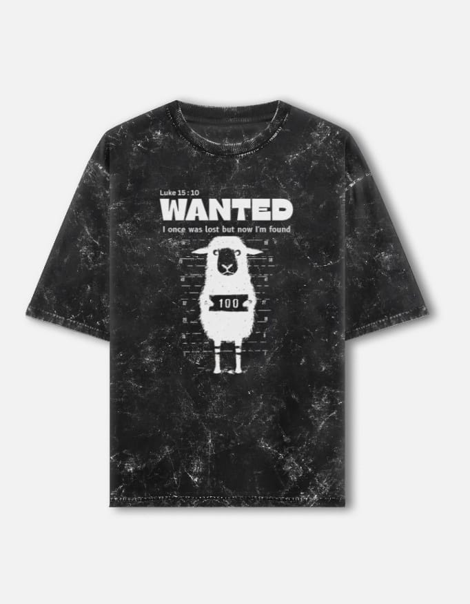 Wanted – Unisex Acid Wash Oversized T-Shirt